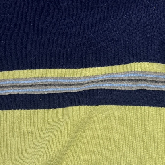 Striped Green and navy Women's Sweater - Picture 8 of 8